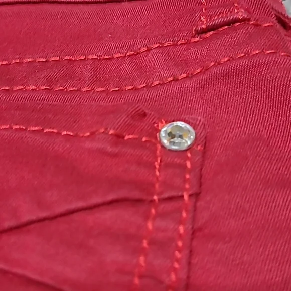 DAYTRIP ARIES RED RHINESTONES SKINNY JEAN - Picture 3 of 15